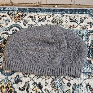 Aris Vintage Women's Knitted Acrylic Gray Cozy Beret Hat